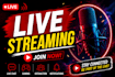 design high converting youtube live stream thumbnails