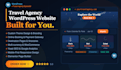 design a travel agency website or tourism booking website