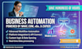 build your business automation workflow using make com, n8n, or zapier
