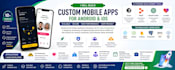 custom mobile app in IOS and android