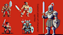 create custom retro pixel art rpg character sprites rpg game art sprite sheets