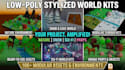 create stylized low poly 3d world environment for your game