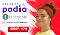 setup design and migrate your thinkific teachable podia online course website