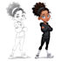 design a 2d cartoon character