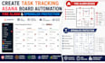 create task tracking asana board automation fire alarm sprinkler protection