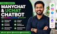 create manychat uchat chatbot for instagram facebook whatsapp