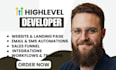build gohighlevel sales funnel, go high level landing page, ghl website expert
