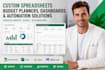 design custom budget planner rental tracker dashboard and spreadsheet automation