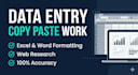 do expert data entry and copy work