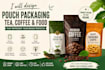 design tea, coffee pouch packaging