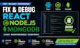 fix react js, next js, node js bugs professionally
