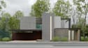 model modern house facades,3d front wall elevation rendering,exterior cgi design