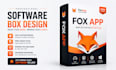 design professional software box mockup and box packaging