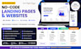 create no code landing pages websites onesite brizy cloud landingi webflow duda