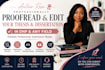 professionally proofread and edit your thesis and dissertation in dnp any field