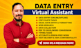 do data entry and web research