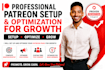 set up professional patreon page and management