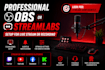 professional obs setup with overlays, alert, configuration