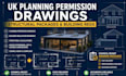 prepare UK council ready planning permission drawings and building regulation