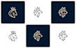 create a monogram pattern design with an abstract line style