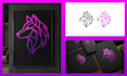create a monogram pattern design with an abstract line style