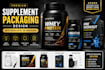 design premium supplement packaging with realistic 3d mockups