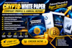 write and design a professional crypto white paper company profile annual report