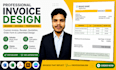 design professional invoice, receipt and letterhead
