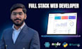 build custom website as full stack developer react, node, python, fastapi