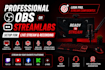 design obs overlays, stream scenes and twitch graphics