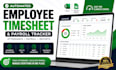 create automated employee timesheet and payroll tracker in excel or google sheet