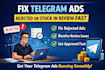 fix telegram ad desination, fix declined telegram ads, telegram ads
