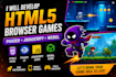 develop html game, browser game with phaser, javascript game, webgl game