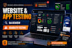 do website testing app usability testing QA review and user feedback reports
