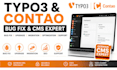customize contao typo3 gambio cms errors bug fix german website migration seo