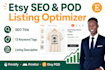 optimize etsy pod listing with SEO title, tag, and description