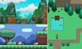 create bestselling pixel art tileset background, tilemap, spritesheet