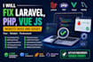 fix laravel, PHP, vue js website bugs and issues