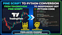 convert your tradingview pine script to python with charting