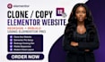 duplicate clone redesign any website into wordpress with elementor pro