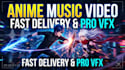 create a  cinematic anime music video amv edit