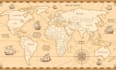 create detailed fantasy pirate and treasure map illustrations