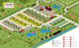 design 3d or 2d isometric resort campground and event site plan maps