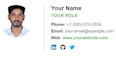 design a professional HTML email signature