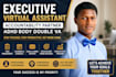 executive virtual assistant personal accountability partner adhd body double VA