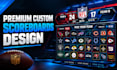 design premium custom whatnot card break scoreboards and animations