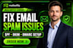 setup mailsoftly deliverability fix inbox spam issue domain authentication