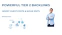 create tier 2 backlinks to boost guest posts and niche edits