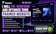 fix, redesign, and optimize your framer website professionally