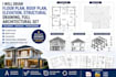 draw floor plan, roof plan, elevation structural drawing, full architectural set